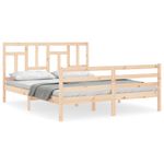 Casa si Gradina - Mobilier - Paturi si accesorii - Paturi - Cadru de pat cu tablie single mic, 160x200 cm, lemn masiv - Infinity.ro