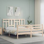Casa si Gradina - Mobilier - Paturi si accesorii - Paturi - Cadru de pat cu tablie single mic, 160x200 cm, lemn masiv - Infinity.ro