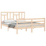 Casa si Gradina - Mobilier - Paturi si accesorii - Paturi - Cadru de pat cu tablie single mic, 160x200 cm, lemn masiv - Infinity.ro