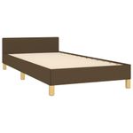 Casa si Gradina - Mobilier - Paturi si accesorii - Paturi - Cadru de pat cu tablie, maro inchis, 80x200 cm, textil - Infinity.ro