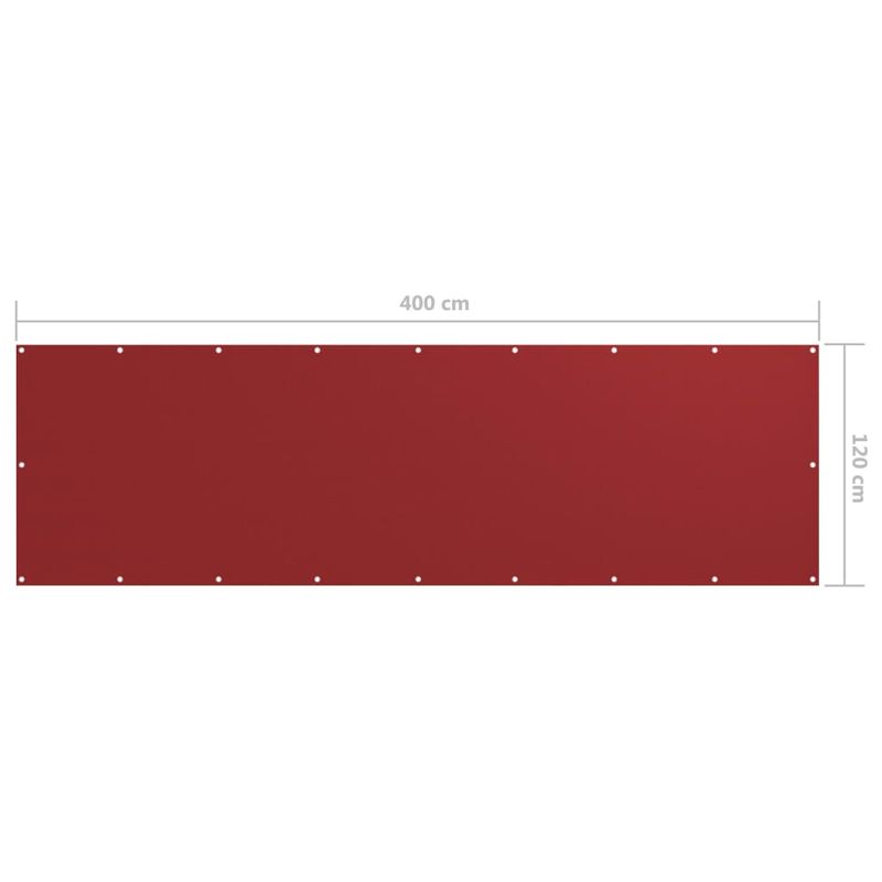 Casa si Gradina - Gradina si terasa - Umbrele si pavilioane - Umbrele - Prelata balcon rosu 120x400 cm tesatura Oxford - Infinity.ro