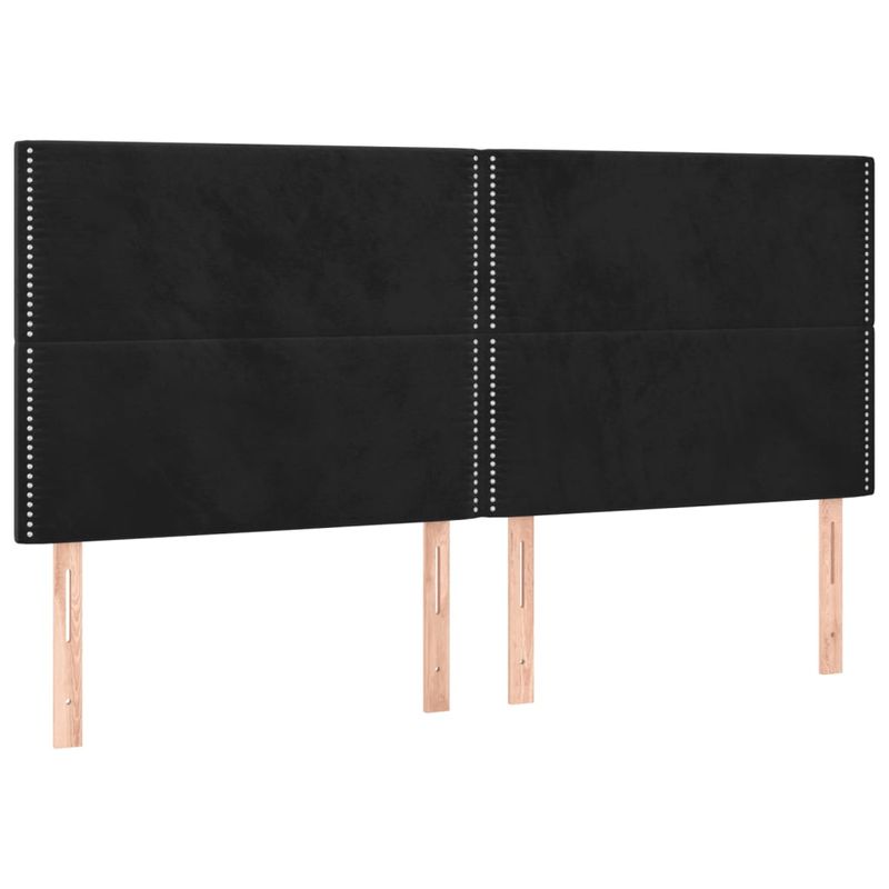 Casa si Gradina - Mobilier - Paturi si accesorii - Paturi - Pat box spring cu saltea, negru, 160x200 cm, catifea - Infinity.ro