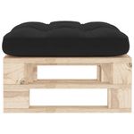 Casa si Gradina - Gradina si terasa - Mobilier exterior - Canapele si fotolii gradina - Otoman de gradina din paleti, lemn de pin tratat, negru, model taburet - Infinity.ro