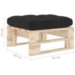 Casa si Gradina - Gradina si terasa - Mobilier exterior - Canapele si fotolii gradina - Otoman de gradina din paleti, lemn de pin tratat, negru, model taburet - Infinity.ro