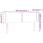 Casa si Gradina - Mobilier - Paturi si accesorii - Accesorii paturi - Tablie de pat cu LED, maro inchis, 147x16x78/88 cm, textil - Infinity.ro