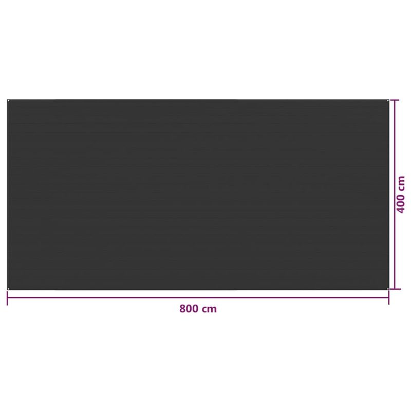 Sport si Outdoor - Camping - Accesorii corturi - Covor pentru cort, antracit, 400x800 cm, HDPE - Infinity.ro