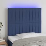 Casa si Gradina - Mobilier - Paturi si accesorii - Accesorii paturi - Tablie de pat cu LED, albastru, 100x5x118/128 cm, textil - Infinity.ro