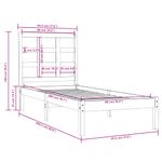 Casa si Gradina - Mobilier - Paturi si accesorii - Paturi - Cadru de pat mic single, alb, 90x200 cm, lemn masiv - Infinity.ro