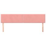 Casa si Gradina - Mobilier - Paturi si accesorii - Accesorii paturi - Tablie de pat, 2 buc, roz, 100x5x78/88 cm, catifea - Infinity.ro