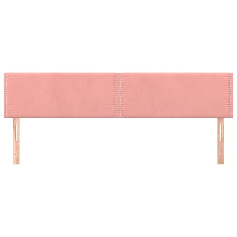 Casa si Gradina - Mobilier - Paturi si accesorii - Accesorii paturi - Tablie de pat, 2 buc, roz, 100x5x78/88 cm, catifea - Infinity.ro