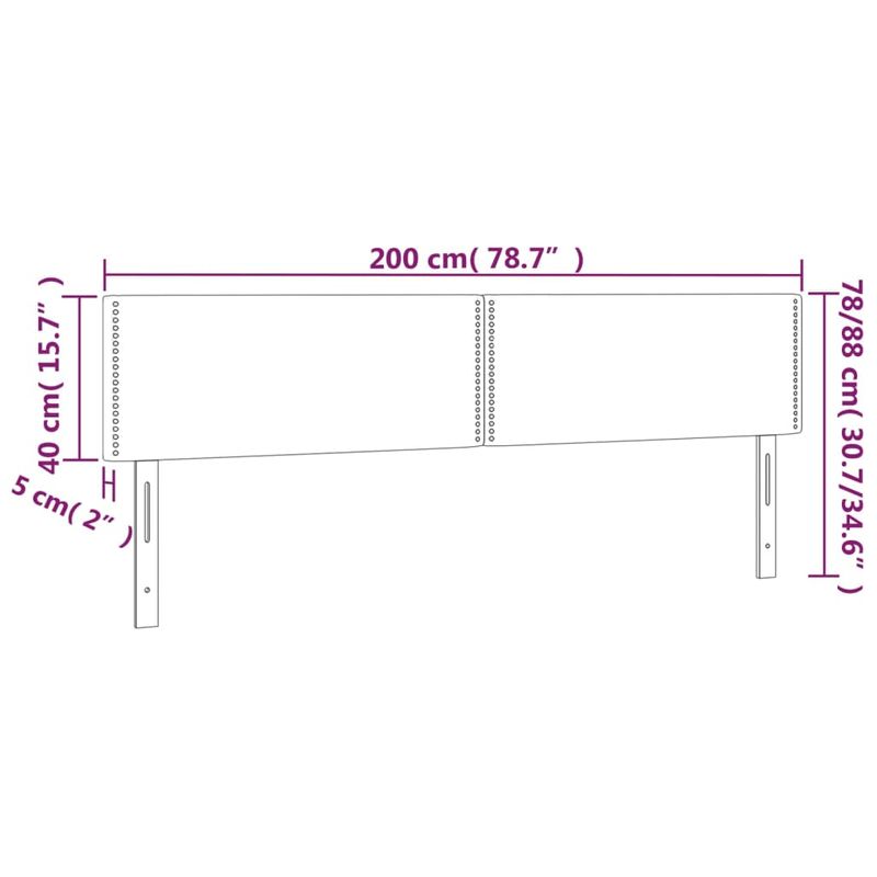 Casa si Gradina - Mobilier - Paturi si accesorii - Accesorii paturi - Tablie de pat, 2 buc, roz, 100x5x78/88 cm, catifea - Infinity.ro