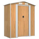 Casa si Gradina - Gradina si terasa - Casute de gradina - Sopron de gradina, maro deschis, 192x108x223cm, otel galvanizat - Infinity.ro