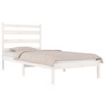 Casa si Gradina - Mobilier - Paturi si accesorii - Paturi - Cadru de pat mic single, alb, 100x200 cm, lemn masiv de pin - Infinity.ro