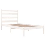 Casa si Gradina - Mobilier - Paturi si accesorii - Paturi - Cadru de pat mic single, alb, 100x200 cm, lemn masiv de pin - Infinity.ro
