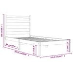 Casa si Gradina - Mobilier - Paturi si accesorii - Paturi - Cadru de pat mic single, alb, 100x200 cm, lemn masiv de pin - Infinity.ro