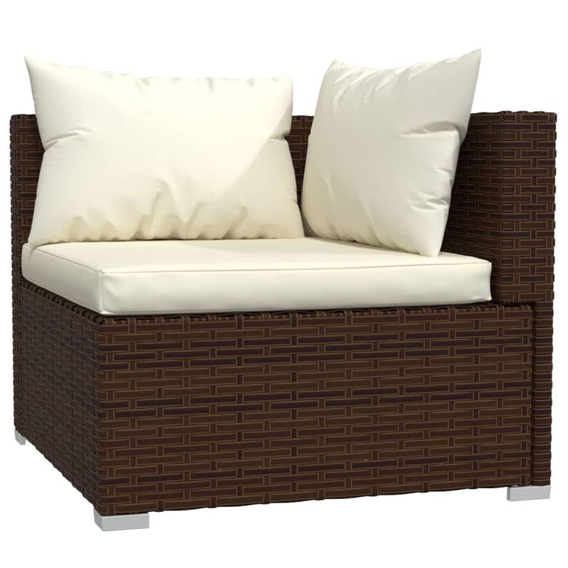 Casa si Gradina - Gradina si terasa - Mobilier exterior - Seturi mobila gradina - Set mobilier de gradina cu perne, 6 piese, maro, poliratan - Infinity.ro