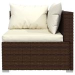 Casa si Gradina - Gradina si terasa - Mobilier exterior - Seturi mobila gradina - Set mobilier de gradina cu perne, 6 piese, maro, poliratan - Infinity.ro