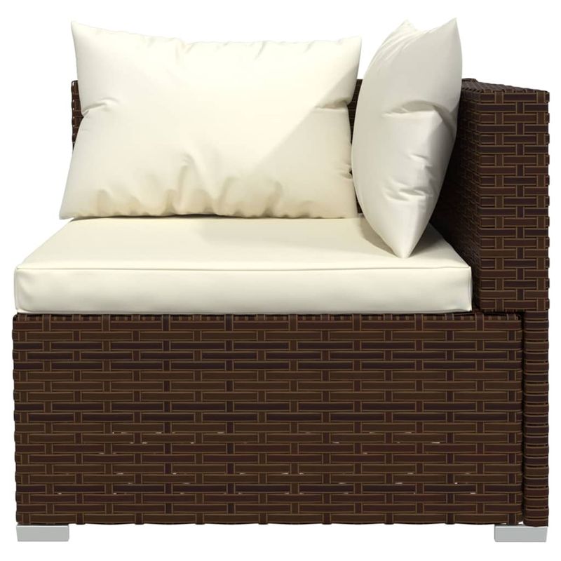 Casa si Gradina - Gradina si terasa - Mobilier exterior - Seturi mobila gradina - Set mobilier de gradina cu perne, 6 piese, maro, poliratan - Infinity.ro