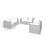 Casa si Gradina - Gradina si terasa - Mobilier exterior - Seturi mobila gradina - Set mobilier de gradina cu perne, 6 piese, maro, poliratan - Infinity.ro