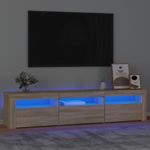 Casa si Gradina - Mobilier - Comode si corpuri - Comode - Comoda TV cu lumini LED, stejar sonoma, 180x35x40 cm - Infinity.ro