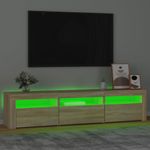 Casa si Gradina - Mobilier - Comode si corpuri - Comode - Comoda TV cu lumini LED, stejar sonoma, 180x35x40 cm - Infinity.ro