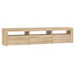 Casa si Gradina - Mobilier - Comode si corpuri - Comode - Comoda TV cu lumini LED, stejar sonoma, 180x35x40 cm - Infinity.ro