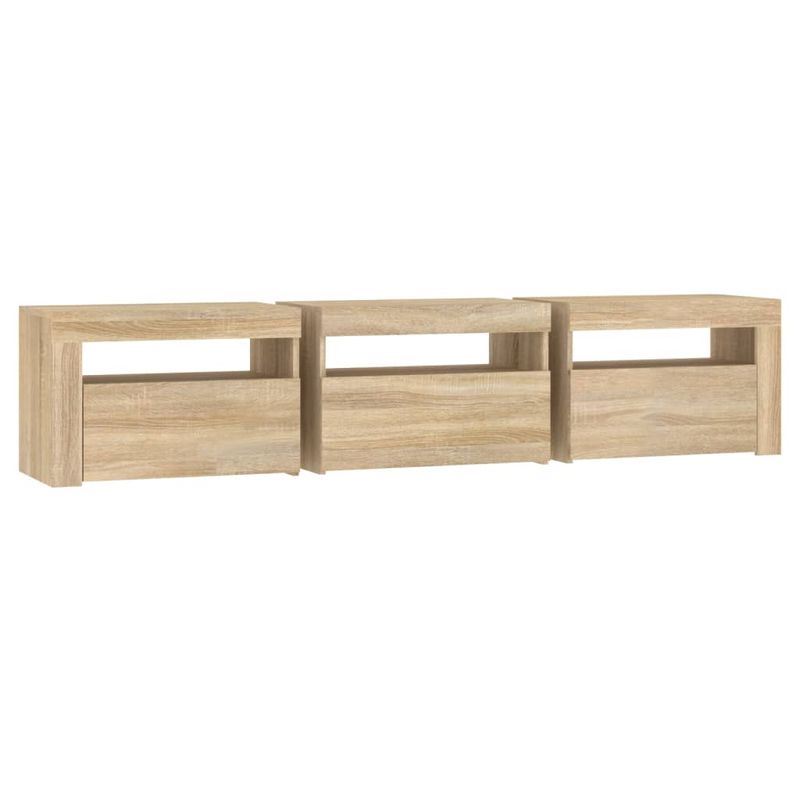 Casa si Gradina - Mobilier - Comode si corpuri - Comode - Comoda TV cu lumini LED, stejar sonoma, 180x35x40 cm - Infinity.ro