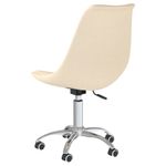Casa si Gradina - Mobilier - Scaune si fotolii - Scaune - Scaune de bucatarie pivotante, 2 buc., crem, material textil - Infinity.ro