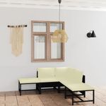 Casa si Gradina - Gradina si terasa - Mobilier exterior - Seturi mobila gradina - Set mobilier de gradina cu perne, 6 piese, negru, poliratan - Infinity.ro
