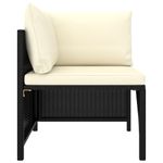 Casa si Gradina - Gradina si terasa - Mobilier exterior - Seturi mobila gradina - Set mobilier de gradina cu perne, 6 piese, negru, poliratan - Infinity.ro