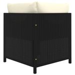 Casa si Gradina - Gradina si terasa - Mobilier exterior - Seturi mobila gradina - Set mobilier de gradina cu perne, 6 piese, negru, poliratan - Infinity.ro