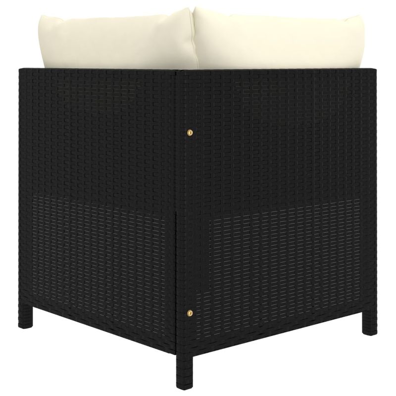 Casa si Gradina - Gradina si terasa - Mobilier exterior - Seturi mobila gradina - Set mobilier de gradina cu perne, 6 piese, negru, poliratan - Infinity.ro