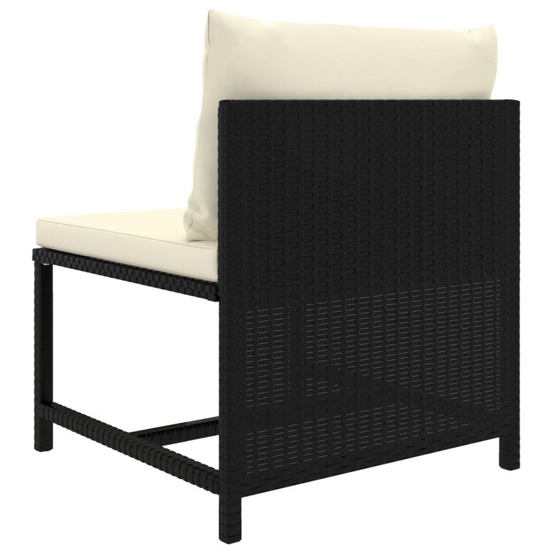Casa si Gradina - Gradina si terasa - Mobilier exterior - Seturi mobila gradina - Set mobilier de gradina cu perne, 6 piese, negru, poliratan - Infinity.ro