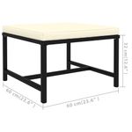 Casa si Gradina - Gradina si terasa - Mobilier exterior - Seturi mobila gradina - Set mobilier de gradina cu perne, 6 piese, negru, poliratan - Infinity.ro
