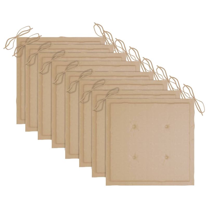 Casa si Gradina - Gradina si terasa - Mobilier exterior - Scaune si sezlonguri gradina - Scaune de gradina cu perne, 8 buc., lemn masiv tec - Infinity.ro