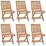Casa si Gradina - Gradina si terasa - Mobilier exterior - Scaune si sezlonguri gradina - Scaune de gradina cu perne , 6 buc, lemn masiv tec - Infinity.ro