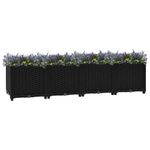 Casa si Gradina - Gradinarit si plante - Plante si ghivece - Ghivece si suporturi - Strat inaltat, 160x40x38 cm, polipropilena, negru - Infinity.ro