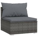 Casa si Gradina - Gradina si terasa - Mobilier exterior - Seturi mobila gradina - Set mobilier de gradina cu perne, 9 piese, gri, poliratan - Infinity.ro