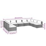Casa si Gradina - Gradina si terasa - Mobilier exterior - Seturi mobila gradina - Set mobilier de gradina cu perne, 9 piese, gri, poliratan - Infinity.ro