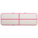 Sport si Outdoor - Fitness - Accesorii fitness - Saltele fitness - Saltea gimnastica gonflabila cu pompa roz 400x100x20 cm PVC - Infinity.ro