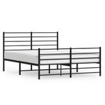 Casa si Gradina - Mobilier - Paturi si accesorii - Paturi - Cadru de pat metalic cu tablie, negru, 140x200 cm - Infinity.ro