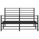 Casa si Gradina - Mobilier - Paturi si accesorii - Paturi - Cadru de pat metalic cu tablie, negru, 140x200 cm - Infinity.ro
