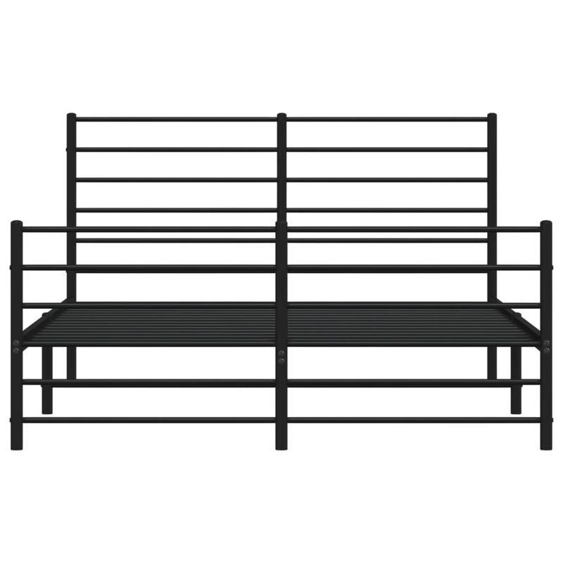 Casa si Gradina - Mobilier - Paturi si accesorii - Paturi - Cadru de pat metalic cu tablie, negru, 140x200 cm - Infinity.ro