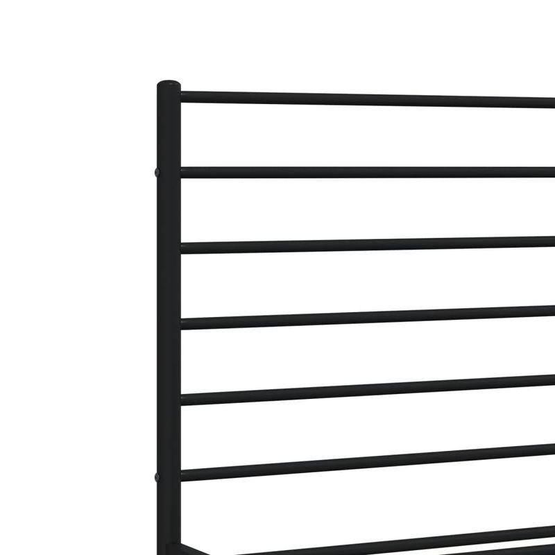 Casa si Gradina - Mobilier - Paturi si accesorii - Paturi - Cadru de pat metalic cu tablie, negru, 140x200 cm - Infinity.ro