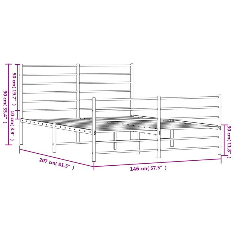 Casa si Gradina - Mobilier - Paturi si accesorii - Paturi - Cadru de pat metalic cu tablie, negru, 140x200 cm - Infinity.ro