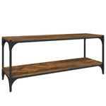 Casa si Gradina - Mobilier - Comode si corpuri - Comode - Comoda TV, stejar fumuriu, 100x33x41 cm, lemn prelucrat si otel - Infinity.ro