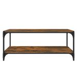 Casa si Gradina - Mobilier - Comode si corpuri - Comode - Comoda TV, stejar fumuriu, 100x33x41 cm, lemn prelucrat si otel - Infinity.ro