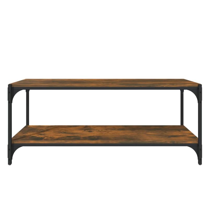 Casa si Gradina - Mobilier - Comode si corpuri - Comode - Comoda TV, stejar fumuriu, 100x33x41 cm, lemn prelucrat si otel - Infinity.ro