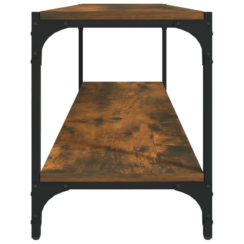 Casa si Gradina - Mobilier - Comode si corpuri - Comode - Comoda TV, stejar fumuriu, 100x33x41 cm, lemn prelucrat si otel - Infinity.ro
