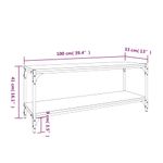 Casa si Gradina - Mobilier - Comode si corpuri - Comode - Comoda TV, stejar fumuriu, 100x33x41 cm, lemn prelucrat si otel - Infinity.ro